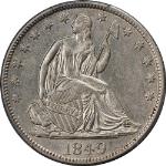 1849-O Seated Half Dollar PCGS MS61 Great Eye Appeal Nice Strike