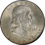1949-D Franklin Half Dollar PCGS MS64 FBL Great Eye Appeal Strong Strike