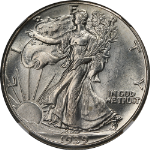 1939-P Walking Liberty Half NGC MS63 Nice Eye Appeal Strong Strike