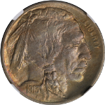 1913-D Type 1 Buffalo Nickel Color NGC MS64 Superb Eye Appeal Strong Strike