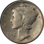 1921-D Mercury Dime ANACS G4 Key Date Nice Eye Appeal Nice Strike
