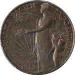 1915-S Panama-Pacific Commem Half Dollar PCGS AU55 Nice Eye Appeal Nice Strike