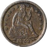 1853-P Seated Liberty Dime - Arrows