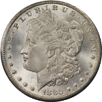 1880/79-CC Rev 78 Morgan Silver Dollar CAC Sticker PCGS MS66+ Strong Strike