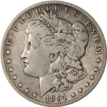 1891-O Morgan Silver Dollar - VAM 'E' On Reverse