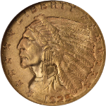 1925-D Indian Gold $2.50 NGC MS64 Great Eye Appeal Fantastic Luster