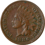 1886 Type 1 Indian Cent