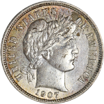 1907-P Barber Dime
