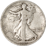 1917-S Reverse Walking Liberty Half