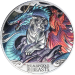 2025 Niue 5 Ounce Silver Proof Auspicious Beasts Colorized OGP COA - STOCK