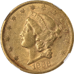 1868-S Liberty Gold $20 NGC AU53 Nice Eye Appeal Nice Strike