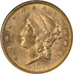 1873-S Liberty Gold $20 Closed 3 NGC MS61 Great Eye Appeal Nice Strike