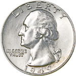 1949-P Washington Quarter