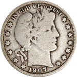 1907-D Barber Half Dollar