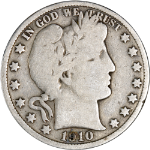 1910-P Barber Half Dollar