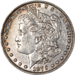 1879-P Morgan Silver Dollar - Error- Large Struck Thru