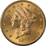 1895-S Liberty Gold $20 PCGS MS64 Superb Eye Appeal Strong Strike