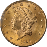 1900-P Liberty Gold $20 PCGS MS65 Superb Eye Appeal Strong Strike