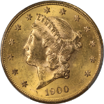 1900-S Liberty Gold $20 PCGS MS63 Nice Eye Appeal Strong Strike