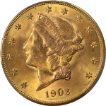 1903-S Liberty Gold $20 PCGS MS64 Superb Eye Appeal Strong Strike