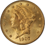 1907-P Liberty Gold $20 PCGS MS64 Superb Eye Appeal Strong Strike