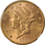 1907-S Liberty Gold $20 NGC MS64 Superb Eye Appeal Strong Strike