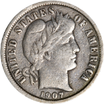 1907-O Barber Dime
