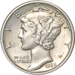 1938-D Mercury Dime
