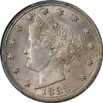 1883 Liberty V Nickel No Cents PCGS MS64 Great Eye Appeal Strong Strike