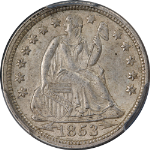 1853-P Seated Liberty Dime &#39;Arrows&#39; PCGS MS63 Nice Eye Appeal Nice Strike