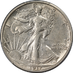 1917-S Obverse Walking Liberty Half PCGS AU Details Nice Luster Nice Strike