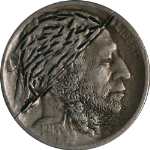 1913-P Type 2 Hobo Buffalo Nickel Carved Obverse Nice Example of this Art Style