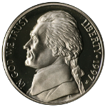 1997-S Jefferson Nickel Proof Roll 40 Coin Lot