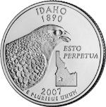 2007-P Idaho Quarter BU Single