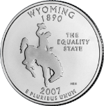 2007-P Wyoming Quarter BU Single