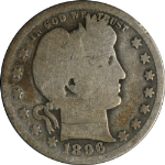 1896-O Barber Quarter Nice G Nice Eye Appeal