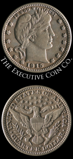 1915-D Barber Quarter XF/AU Nice Eye Appeal