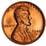 1942-D Lincoln Cent Nice BU - STOCK