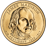 2007-D James Madison Presidential Dollar BU $1