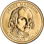 2007-P James Madison Presidential Dollar BU $1