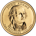 2007-D John Adams Presidential Dollar BU $1