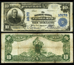 Irving Park IL $10 1902 PB National Bank Note Ch #10179 Irving Park NB Fine