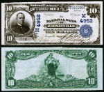 Jerseyville IL $10 1902 PB National Bank Note Ch #4952 National Bank AU