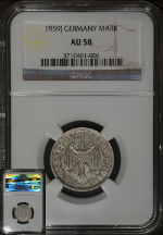 Germany: Federal Republic 1959-J Mark KM#110 NGC AU58