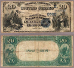 Greensburg PA $20 1882 DB National Bank Note Ch #2562 Merchants and Farmers NB Very Good