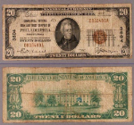 Philadelphia PA $20 1929 T-1 National Bank Note Ch #3604 Commercial NB and TC G/VG