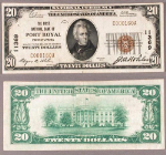 Port Royal PA $20 1929 T-1 National Bank Note Ch #11369 First NB XF/AU