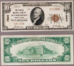 Reynoldsville PA $10 1929 T-1 National Bank Note Ch #7620 Peoples NB AU