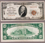 Rochester PA $10 1929 T-1 National Bank Note Ch #2977 First NB XF/AU