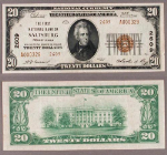 Saltsburg PA $20 1929 T-2 National Bank Note Ch #2609 First NB AU